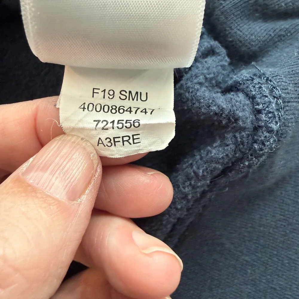 The North Face Pullover Hoodie Mens XL Navy Blue‎ Fleece Never Stop Exploring